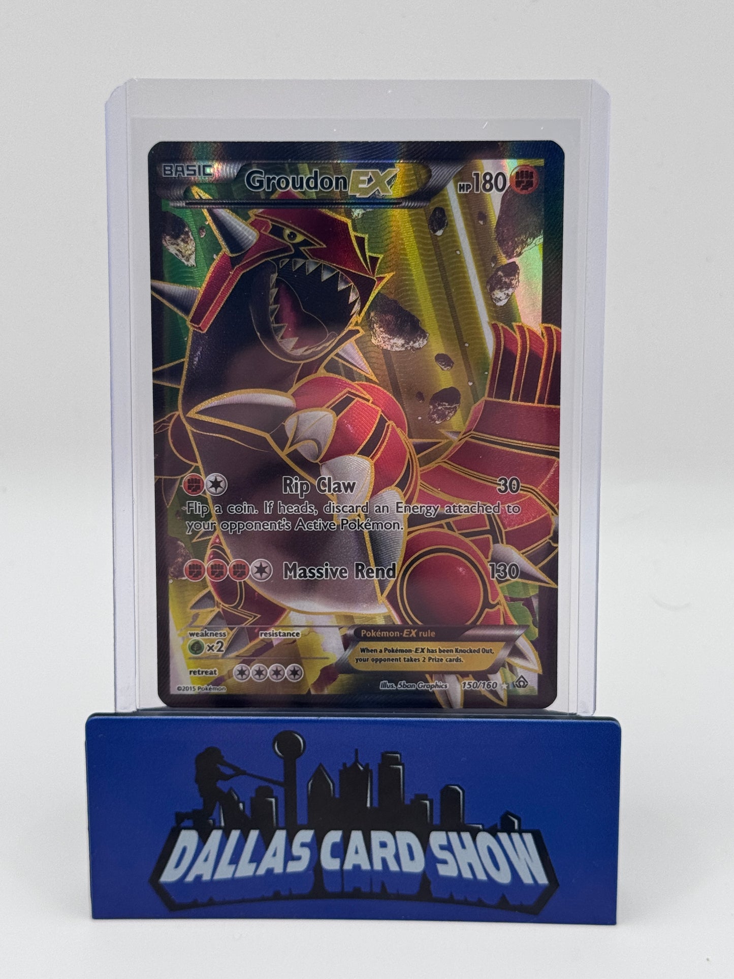 2015 Pokemon - Groudon EX (Full Art) - 150/160 Primal Clash LP