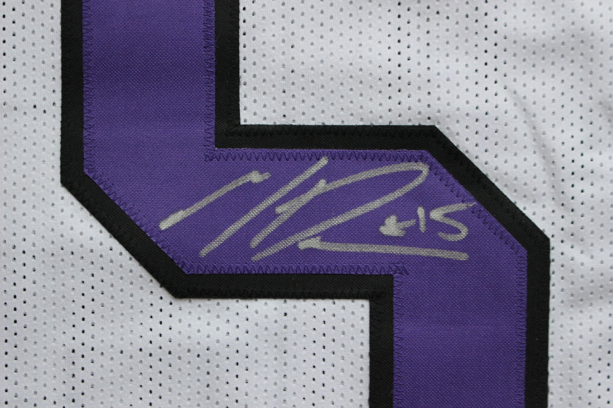 MAX DUGGAN TCU HORNED FROGS SIGNED White JERSEY BAS