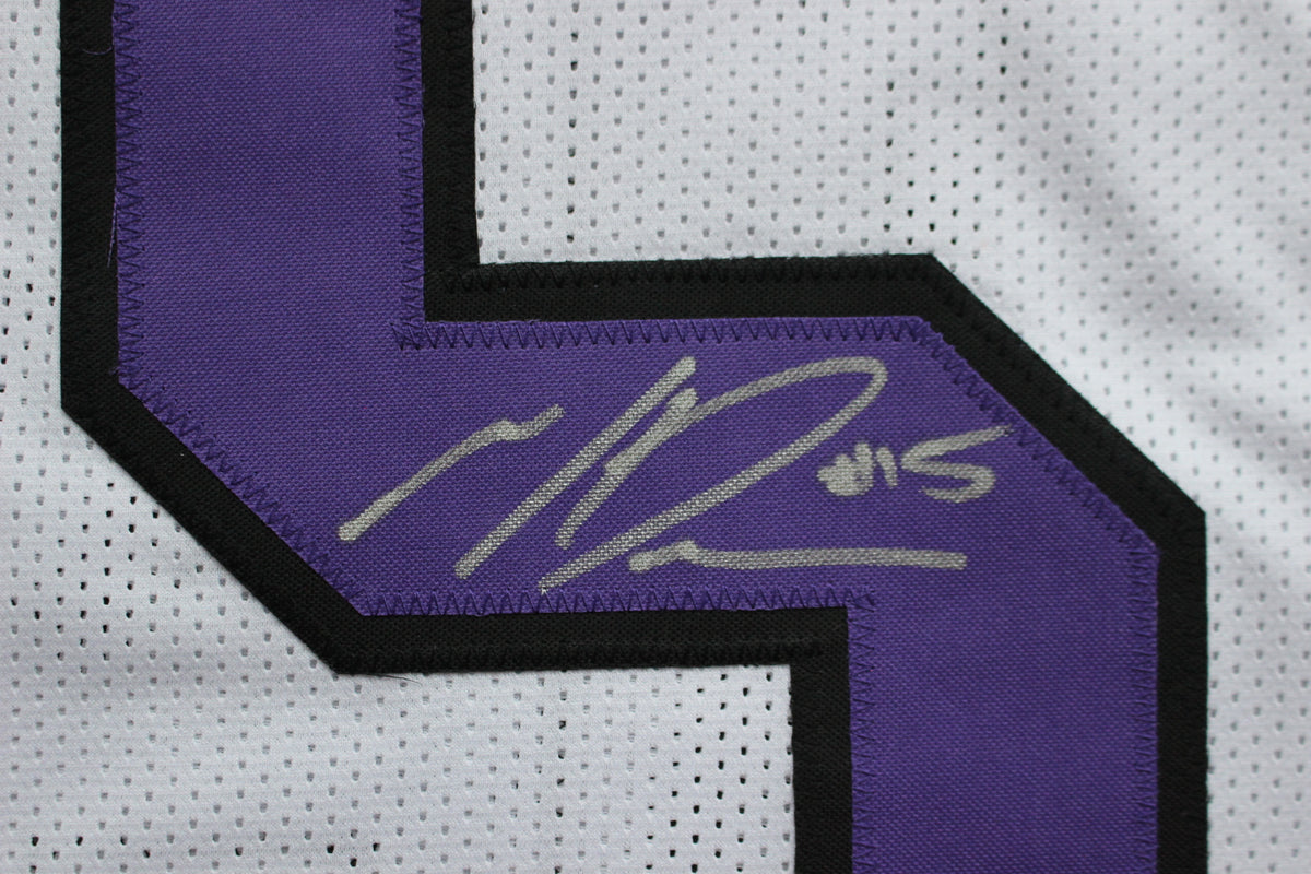 MAX DUGGAN TCU HORNED FROGS SIGNED White JERSEY BAS