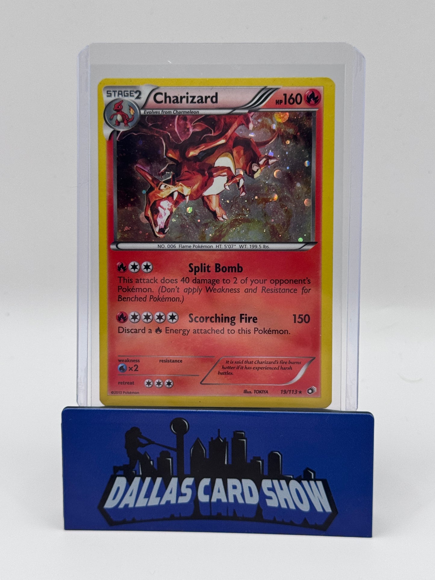 2013 Pokemon - Charizard (Holo - SWIRL) - 19/113 Legendary Treasures MP