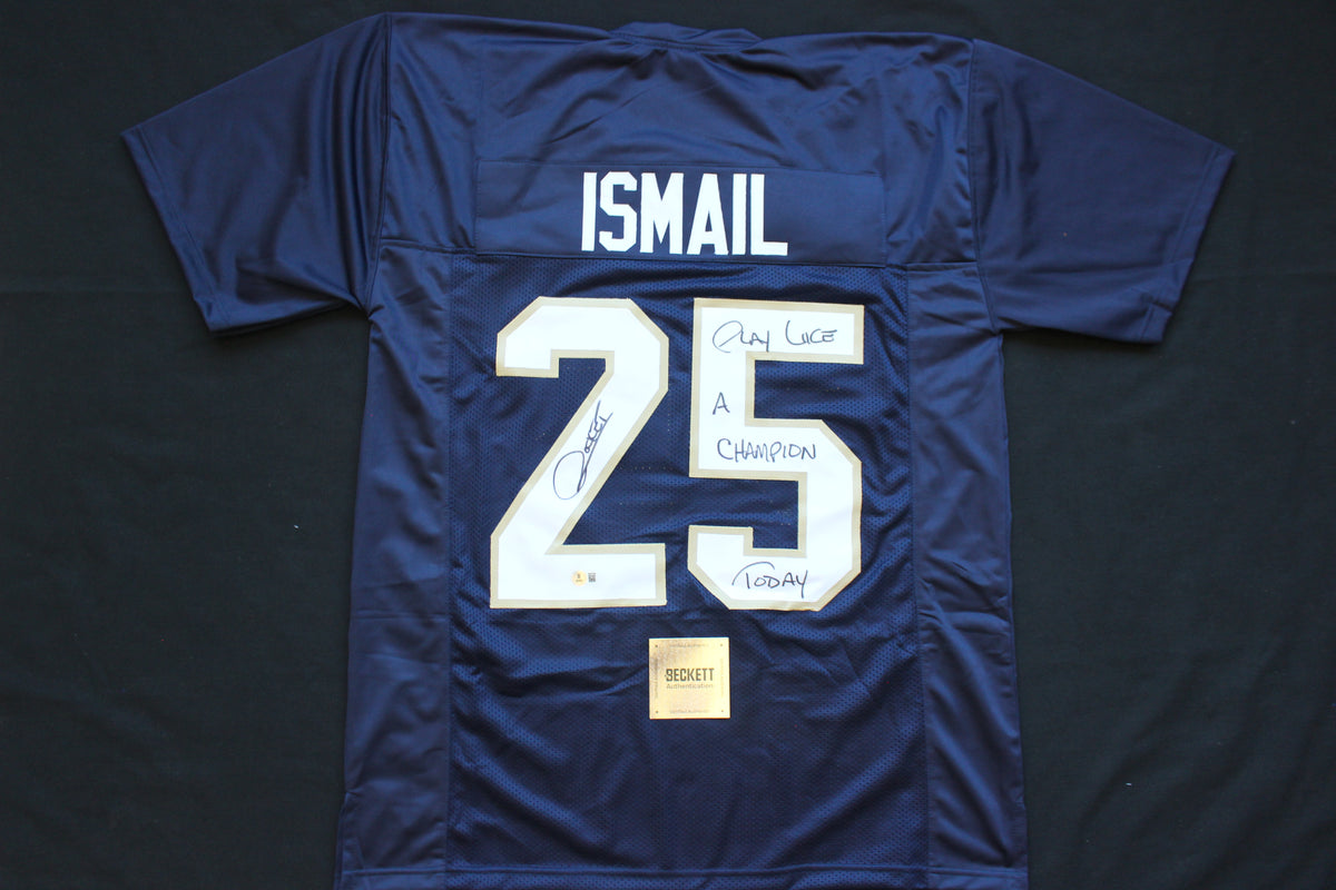 RAGHIB ROCKET ISMAIL NOTRE DAME FIGHTING IRISH SIGNED JERSEY wLIKEACHAMP BAS