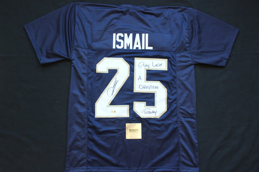 RAGHIB ROCKET ISMAIL NOTRE DAME FIGHTING IRISH SIGNED JERSEY wLIKEACHAMP BAS