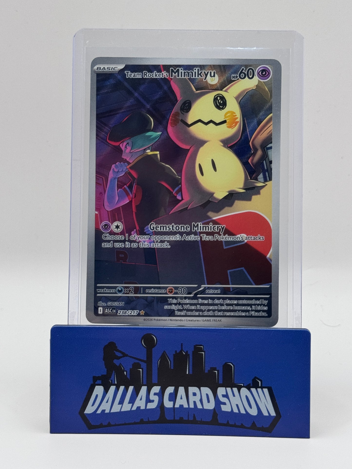 2026 Pokemon - Team Rocket's Mimikyu (Illustration Rare) - 238/217 Ascended Heroes NM