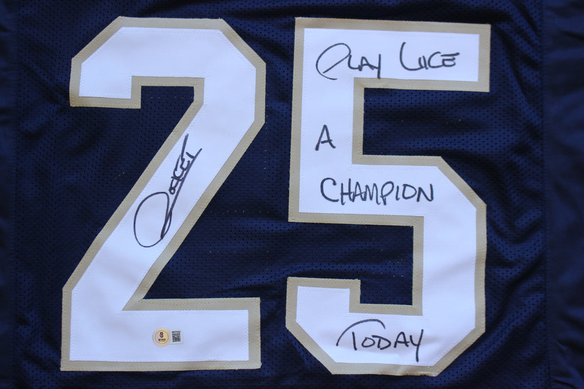 RAGHIB ROCKET ISMAIL NOTRE DAME FIGHTING IRISH SIGNED JERSEY wLIKEACHAMP BAS