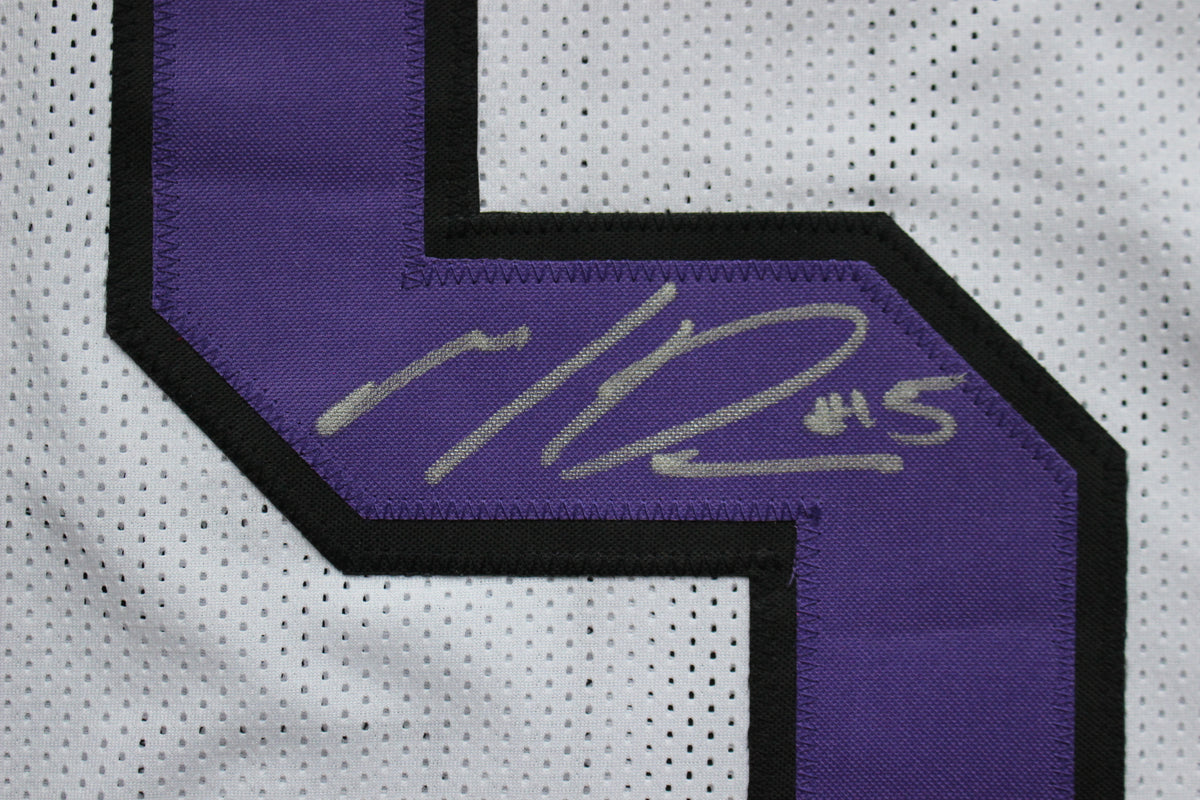 MAX DUGGAN TCU HORNED FROGS SIGNED White JERSEY BAS