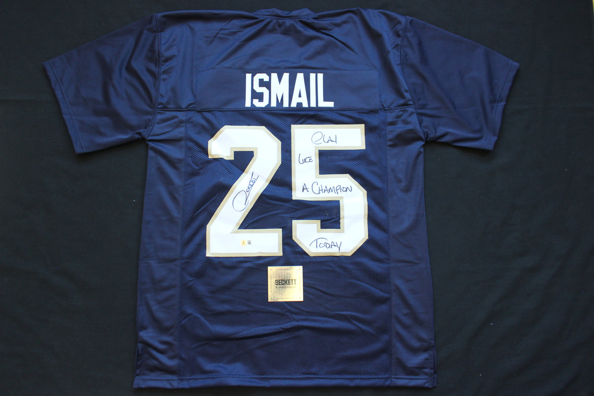 RAGHIB ROCKET ISMAIL NOTRE DAME FIGHTING IRISH SIGNED JERSEY wLIKEACHAMP BAS