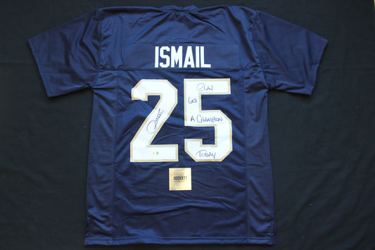 RAGHIB ROCKET ISMAIL NOTRE DAME FIGHTING IRISH SIGNED JERSEY wLIKEACHAMP BAS