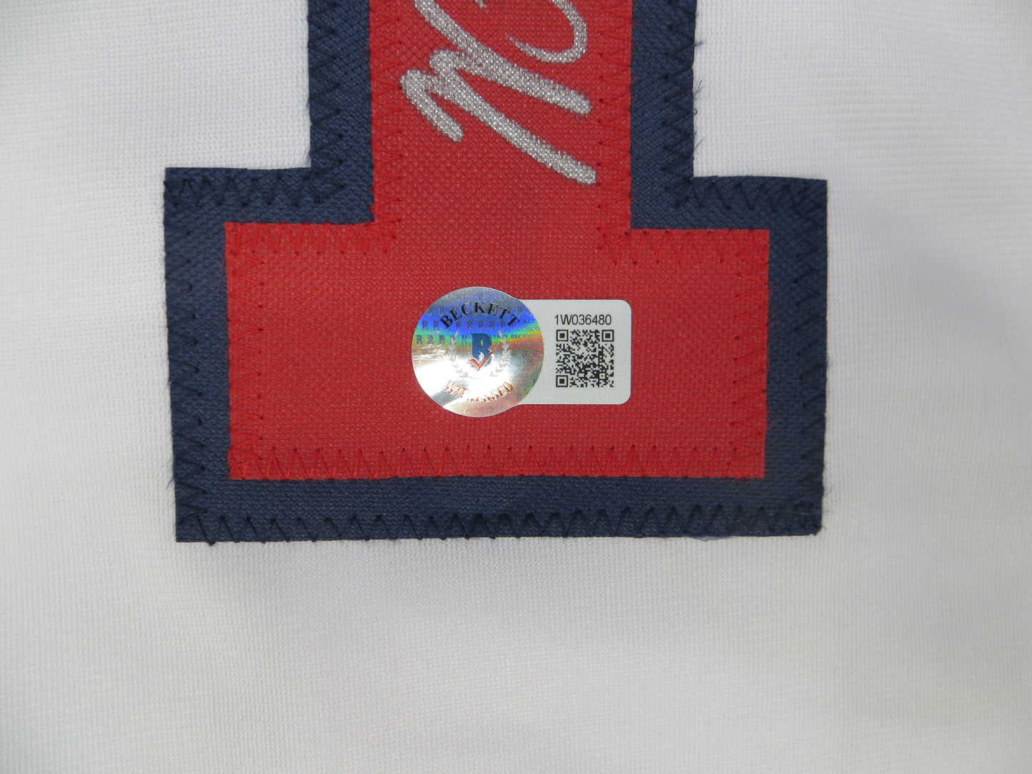 MICHAEL YOUNG TEXAS RANGERS USA BASEBALL SIGNED JERSEY w/INSC BAS