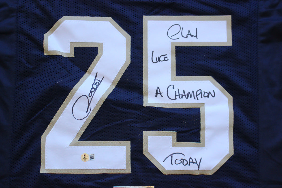 RAGHIB ROCKET ISMAIL NOTRE DAME FIGHTING IRISH SIGNED JERSEY wLIKEACHAMP BAS