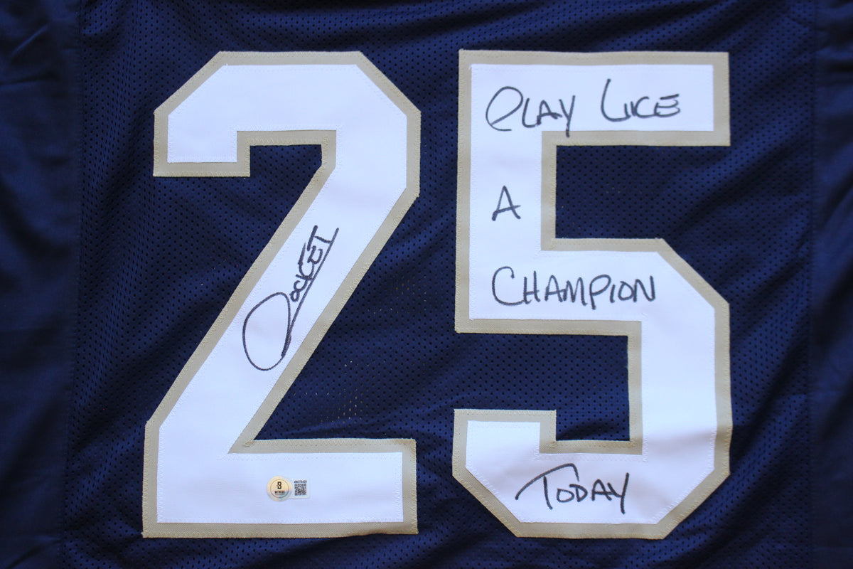 RAGHIB ROCKET ISMAIL NOTRE DAME FIGHTING IRISH SIGNED JERSEY wLIKEACHAMP BAS