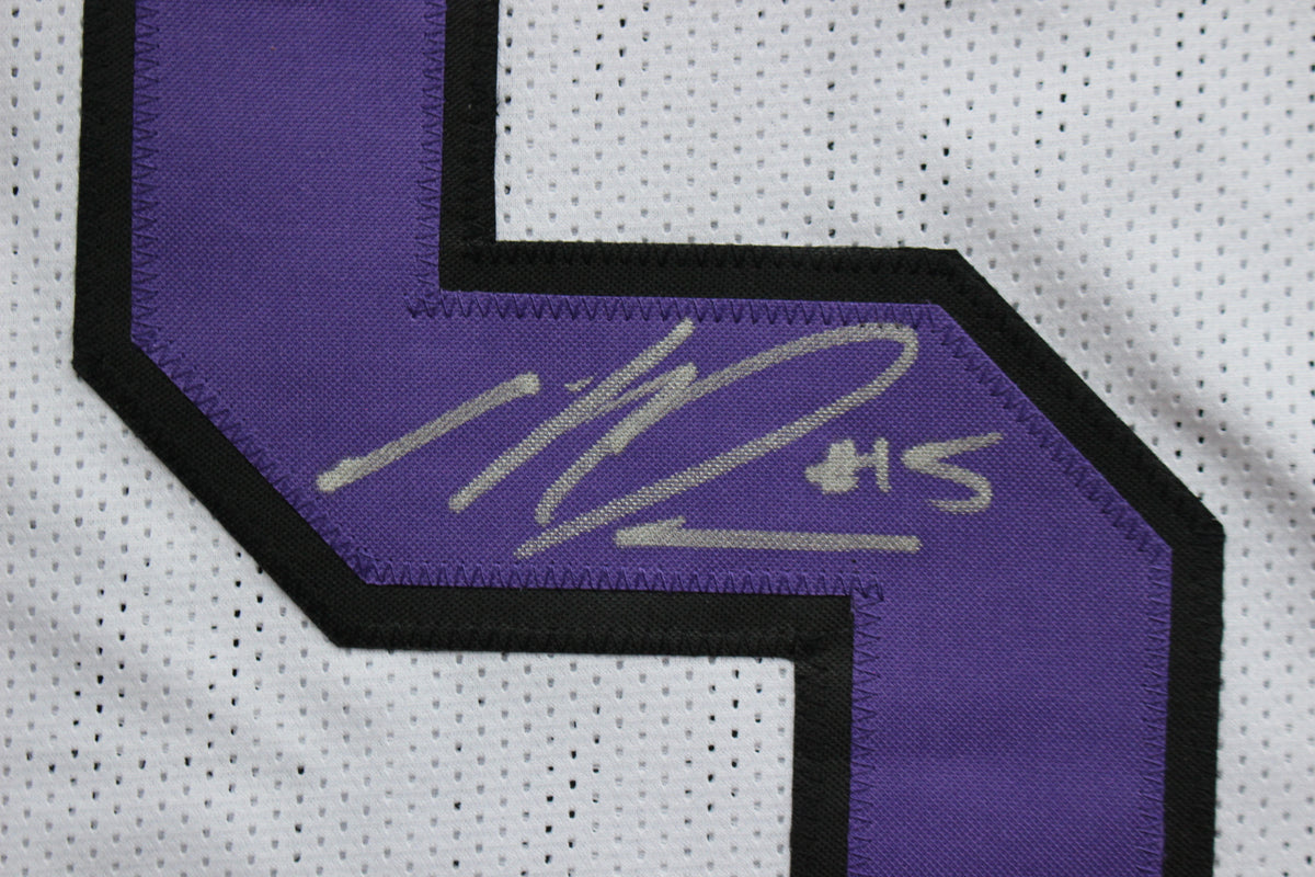 MAX DUGGAN TCU HORNED FROGS SIGNED White JERSEY BAS