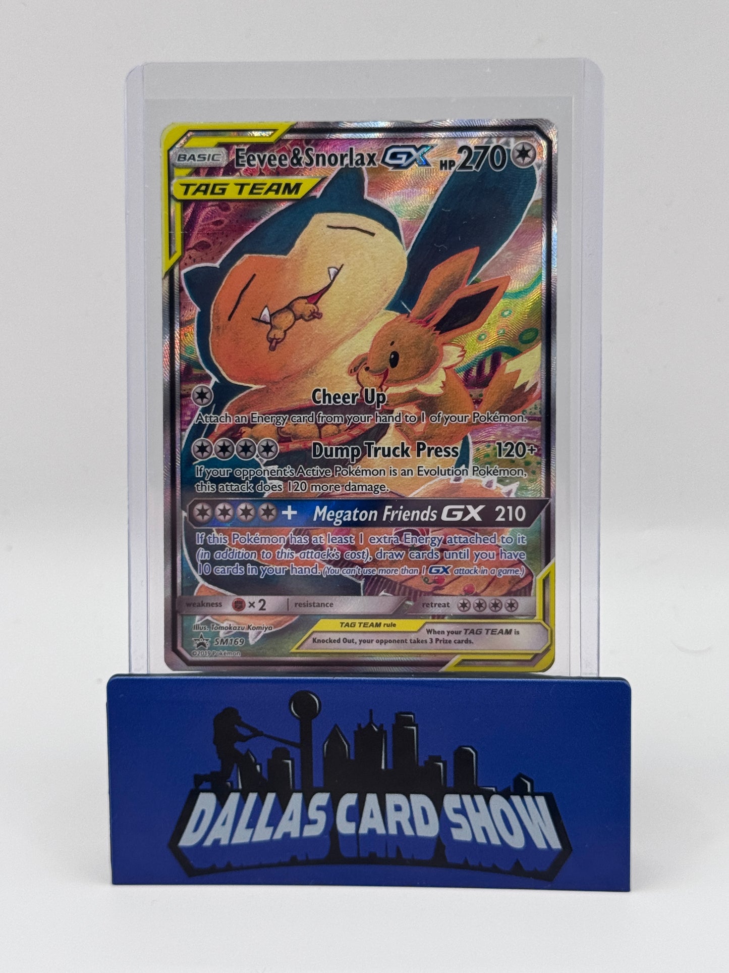 2019 Pokemon - Eevee & Snorlax GX (Full Art Promos) - SM169 Black Star Promo DMG'd