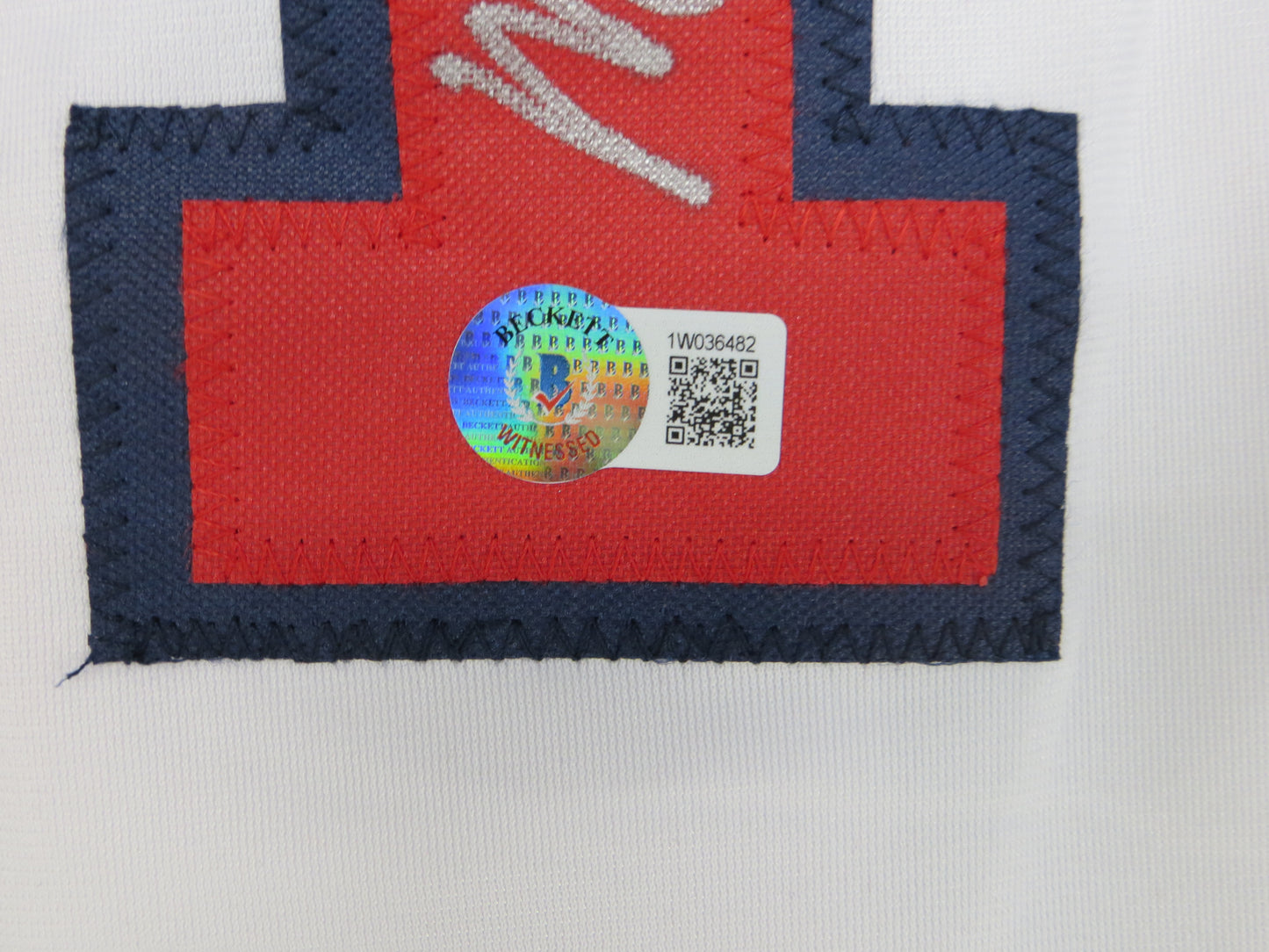 MICHAEL YOUNG TEXAS RANGERS USA BASEBALL SIGNED JERSEY w/INSC BAS