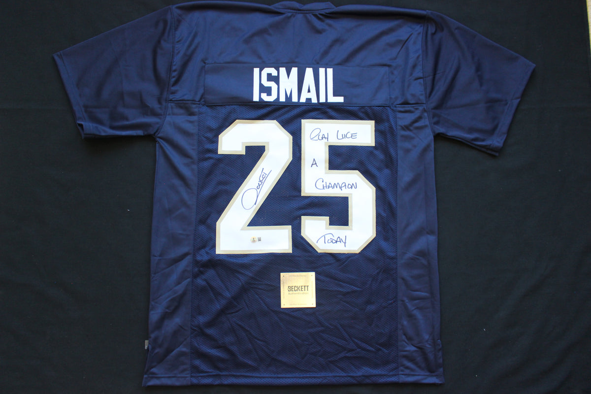 RAGHIB ROCKET ISMAIL NOTRE DAME FIGHTING IRISH SIGNED JERSEY wLIKEACHAMP BAS