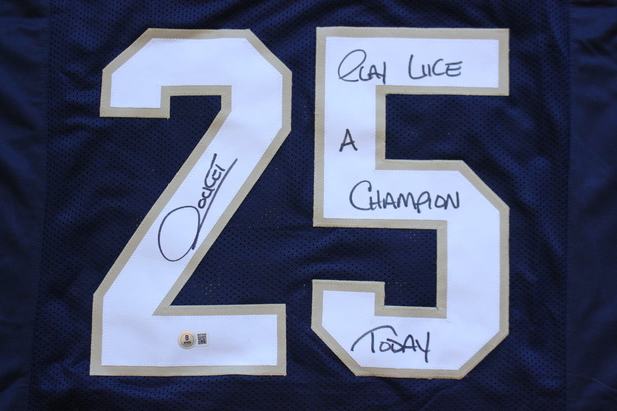 RAGHIB ROCKET ISMAIL NOTRE DAME FIGHTING IRISH SIGNED JERSEY wLIKEACHAMP BAS
