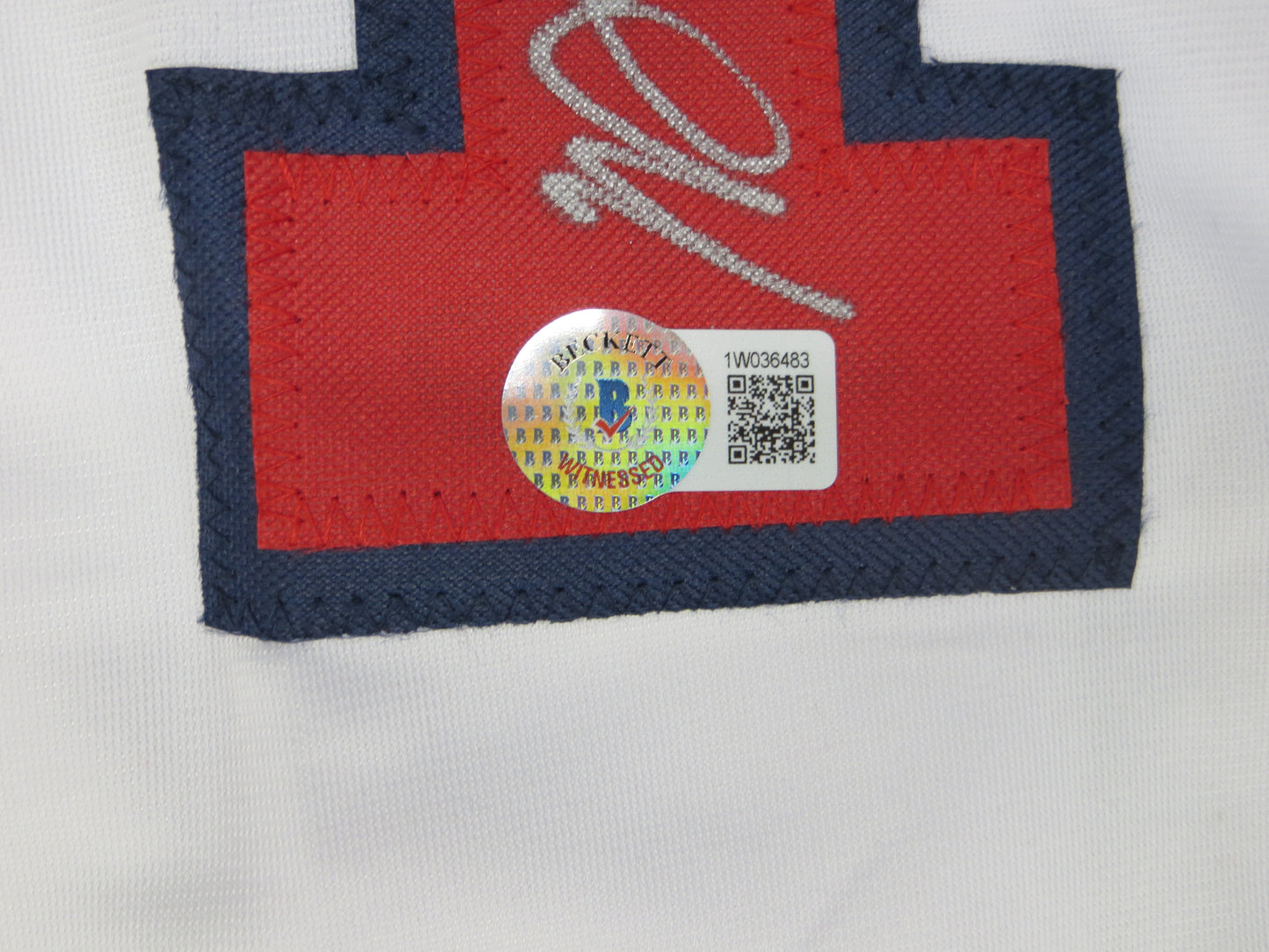 MICHAEL YOUNG TEXAS RANGERS USA BASEBALL SIGNED JERSEY w/INSC BAS