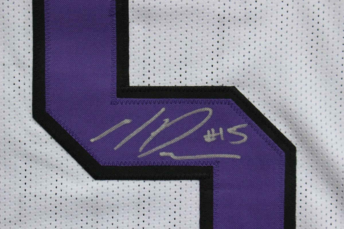 MAX DUGGAN TCU HORNED FROGS SIGNED White JERSEY BAS
