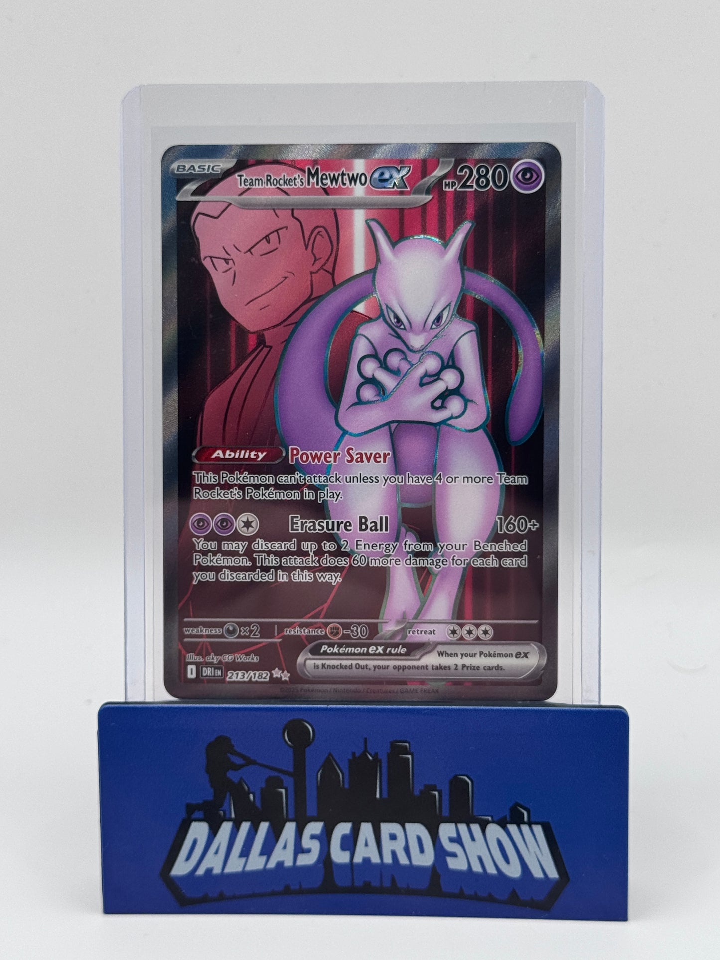 2025 Pokemon - Team Rocket's Mewtwo ex (Ultra Rare) - 213/182 Destined Rivals NM