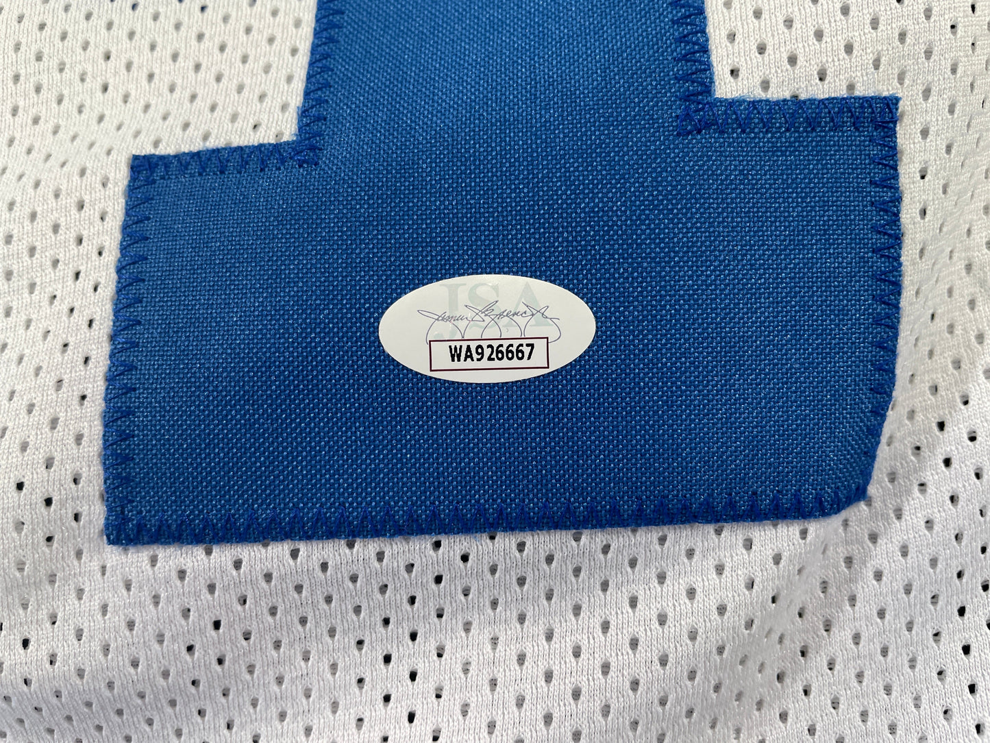 BOB LILLY DALLAS COWBOYS SIGNED STAT FOOTBALL JERSEY w/HOF JSA