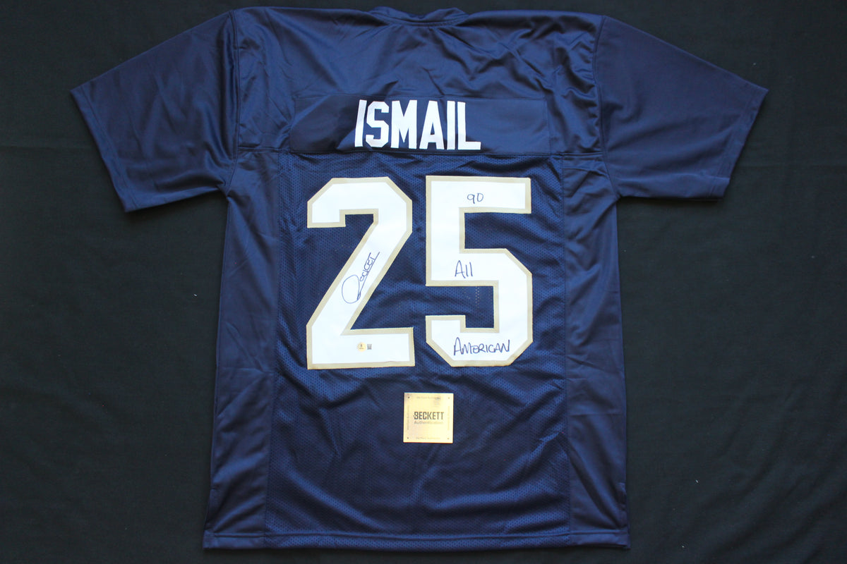RAGHIB ROCKET ISMAIL NOTRE DAME FIGHTING IRISH SIGNED JERSEY w90ALLAMER BAS