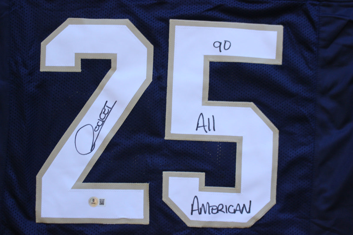 RAGHIB ROCKET ISMAIL NOTRE DAME FIGHTING IRISH SIGNED JERSEY w90ALLAMER BAS