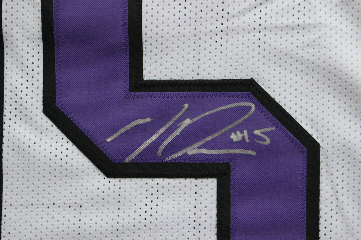 MAX DUGGAN TCU HORNED FROGS SIGNED White JERSEY BAS