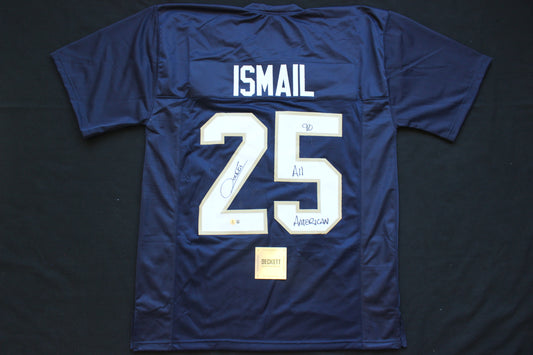RAGHIB ROCKET ISMAIL NOTRE DAME FIGHTING IRISH SIGNED JERSEY w90ALLAMER BAS