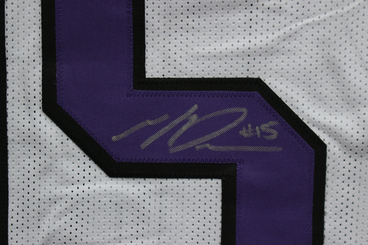 MAX DUGGAN TCU HORNED FROGS SIGNED White JERSEY BAS