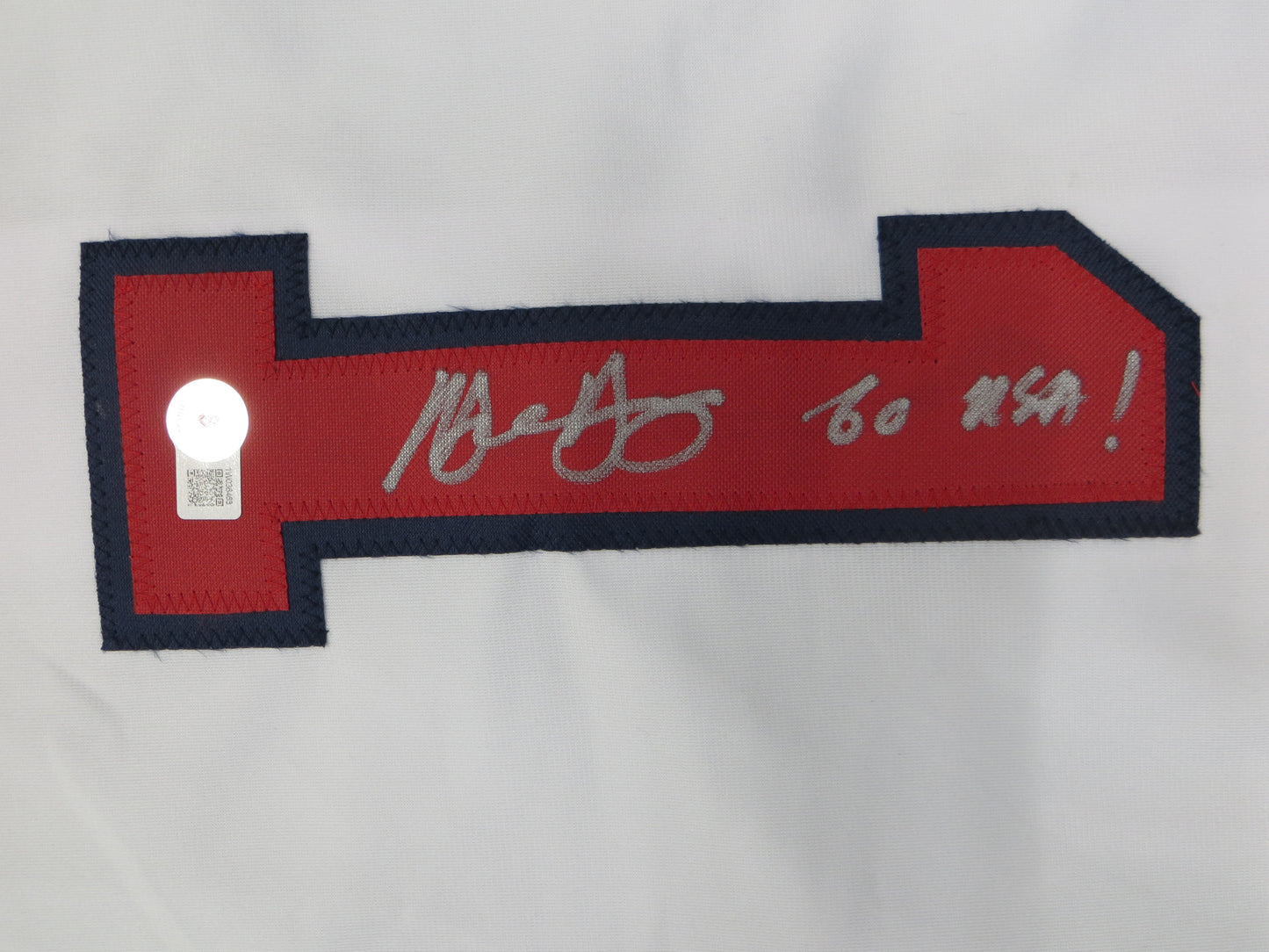 MICHAEL YOUNG TEXAS RANGERS USA BASEBALL SIGNED JERSEY w/INSC BAS