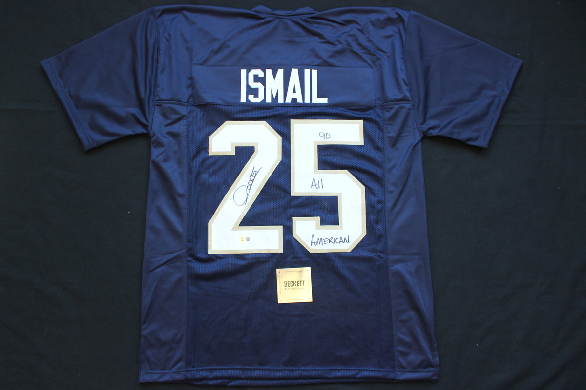 RAGHIB ROCKET ISMAIL NOTRE DAME FIGHTING IRISH SIGNED JERSEY w90ALLAMER BAS