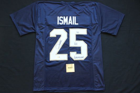 RAGHIB ROCKET ISMAIL NOTRE DAME FIGHTING IRISH SIGNED JERSEY w90ALLAMER BAS