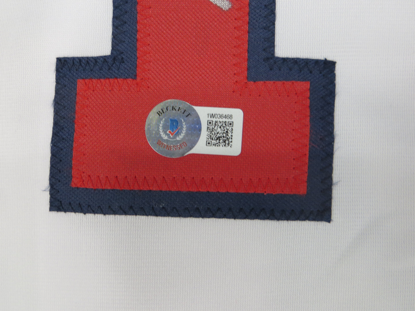 MICHAEL YOUNG TEXAS RANGERS USA BASEBALL SIGNED JERSEY w/INSC BAS