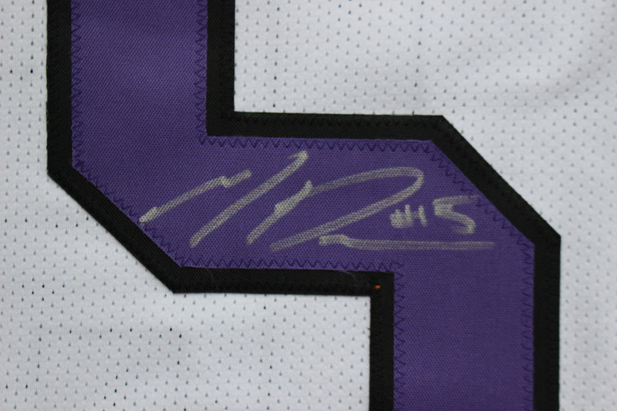 MAX DUGGAN TCU HORNED FROGS SIGNED White JERSEY BAS