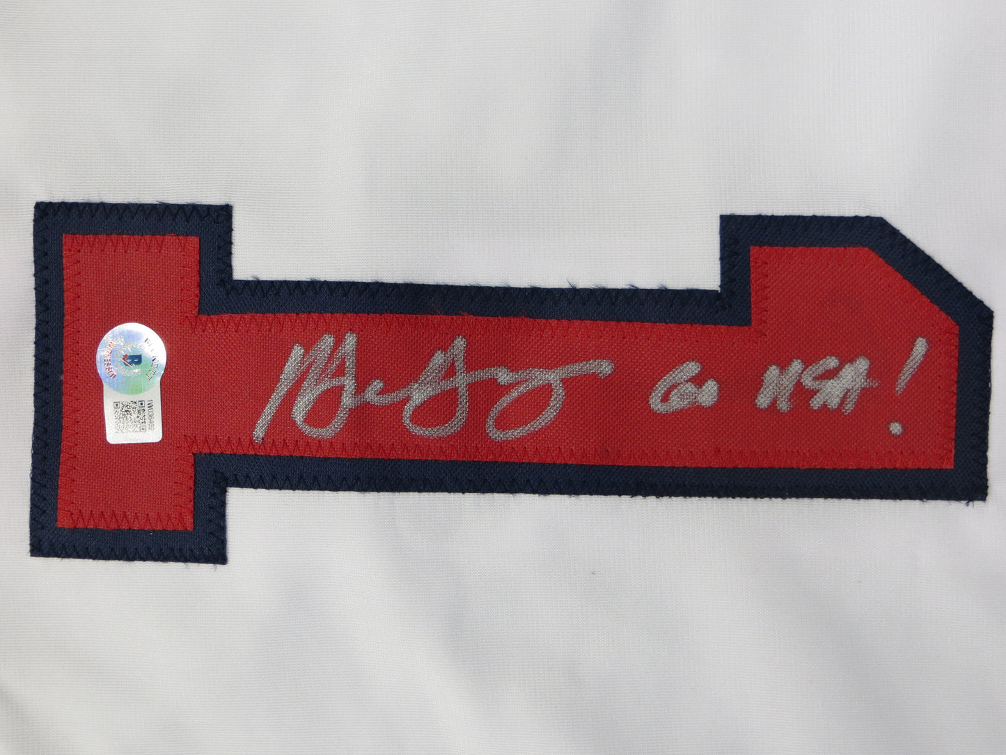 MICHAEL YOUNG TEXAS RANGERS USA BASEBALL SIGNED JERSEY w/INSC BAS