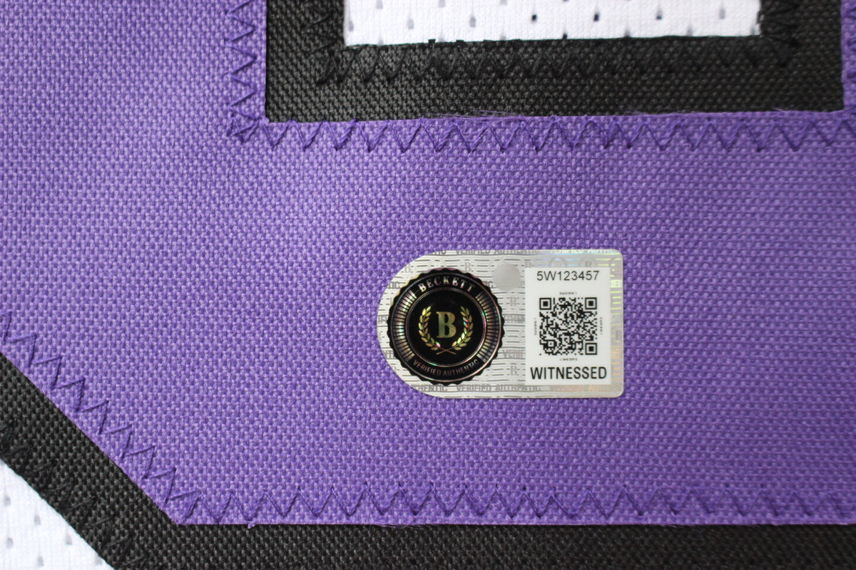 MAX DUGGAN TCU HORNED FROGS SIGNED White JERSEY BAS