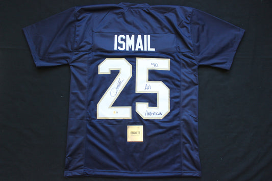 RAGHIB ROCKET ISMAIL NOTRE DAME FIGHTING IRISH SIGNED JERSEY w90ALLAMER BAS