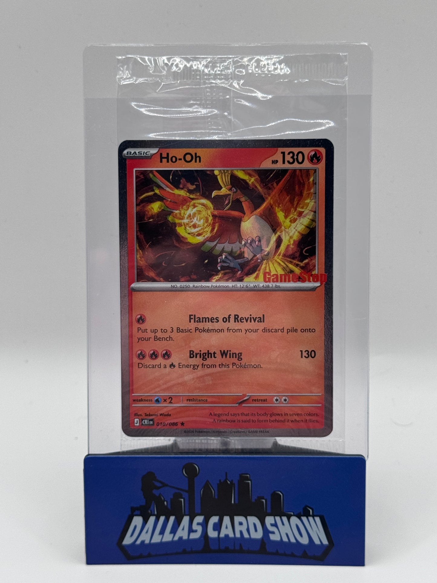 2026 Pokemon - Ho-oh (Gamestop Stamp) - 010/086 Chaos Rising SEALED