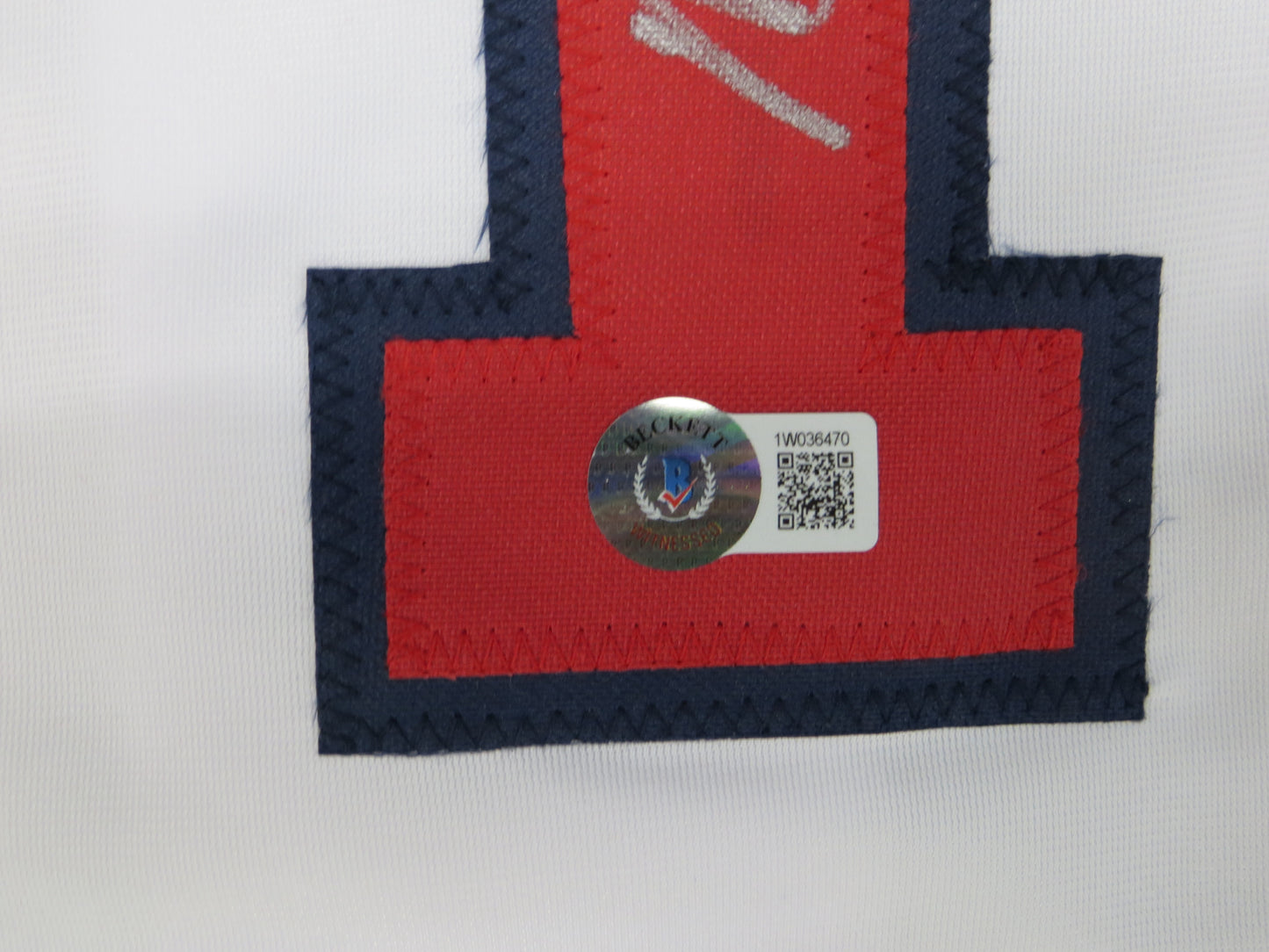 MICHAEL YOUNG TEXAS RANGERS USA BASEBALL SIGNED JERSEY w/INSC BAS