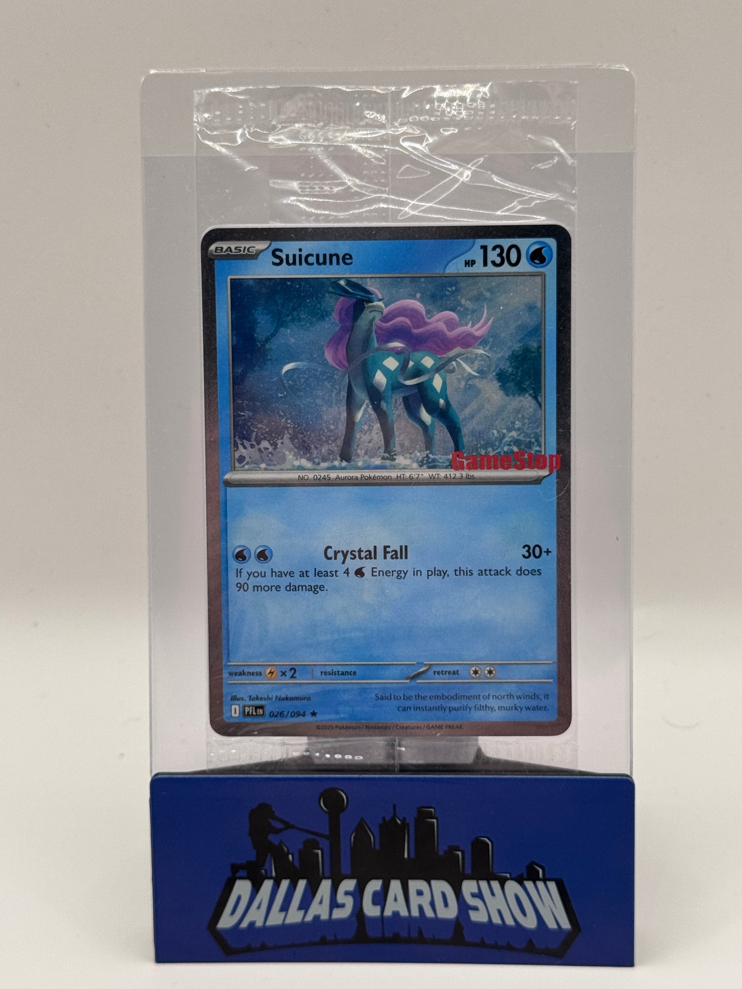 2025 Pokemon - Suicune (Gamestop Stamp) - 026/094 Phantasmal Flames SEALED