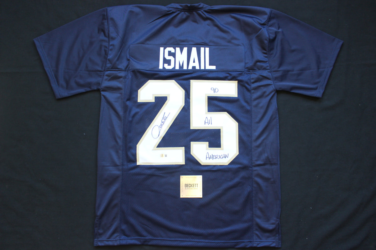 RAGHIB ROCKET ISMAIL NOTRE DAME FIGHTING IRISH SIGNED JERSEY w90ALLAMER BAS