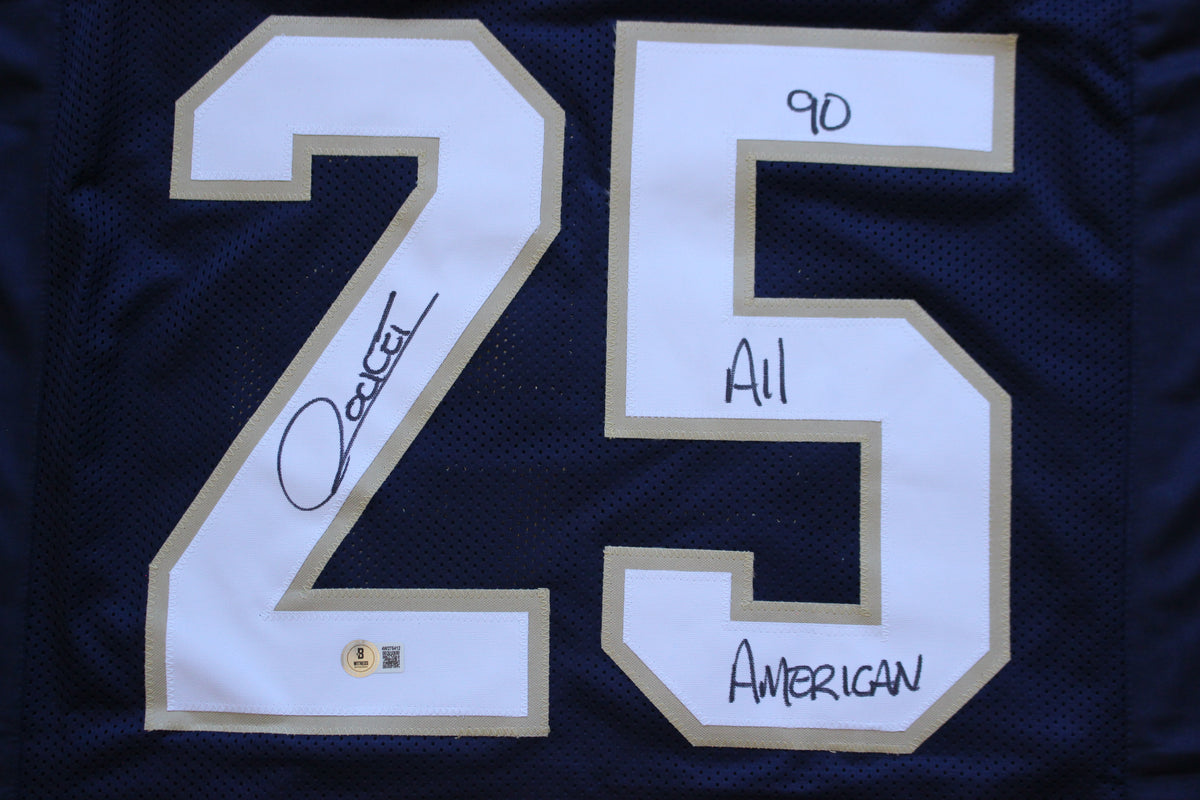 RAGHIB ROCKET ISMAIL NOTRE DAME FIGHTING IRISH SIGNED JERSEY w90ALLAMER BAS