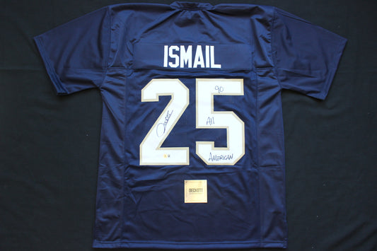 RAGHIB ROCKET ISMAIL NOTRE DAME FIGHTING IRISH SIGNED JERSEY w90ALLAMER BAS