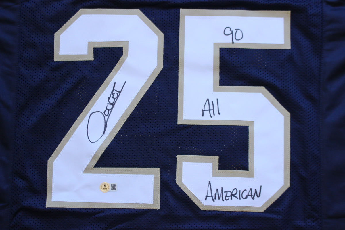 RAGHIB ROCKET ISMAIL NOTRE DAME FIGHTING IRISH SIGNED JERSEY w90ALLAMER BAS
