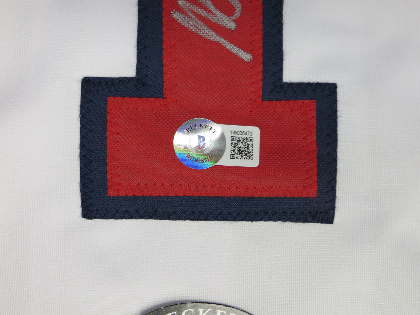 MICHAEL YOUNG TEXAS RANGERS USA BASEBALL SIGNED JERSEY w/INSC BAS