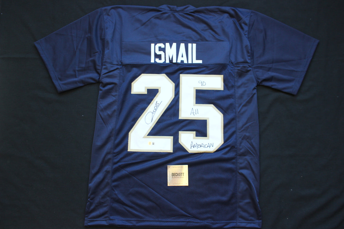 RAGHIB ROCKET ISMAIL NOTRE DAME FIGHTING IRISH SIGNED JERSEY w90ALLAMER BAS
