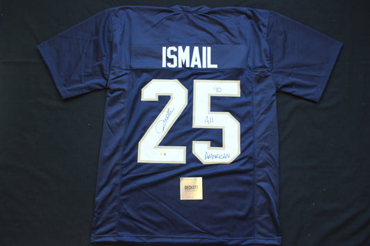 RAGHIB ROCKET ISMAIL NOTRE DAME FIGHTING IRISH SIGNED JERSEY w90ALLAMER BAS