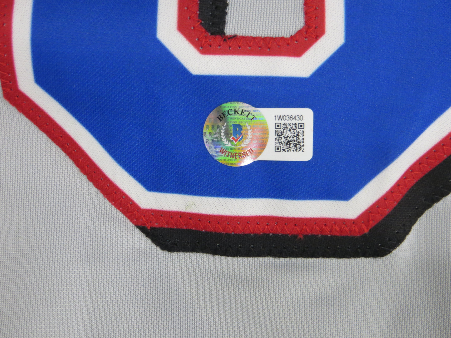 MICHAEL YOUNG TEXAS RANGERS SIGNED GRAY JERSEY size XL BAS COA