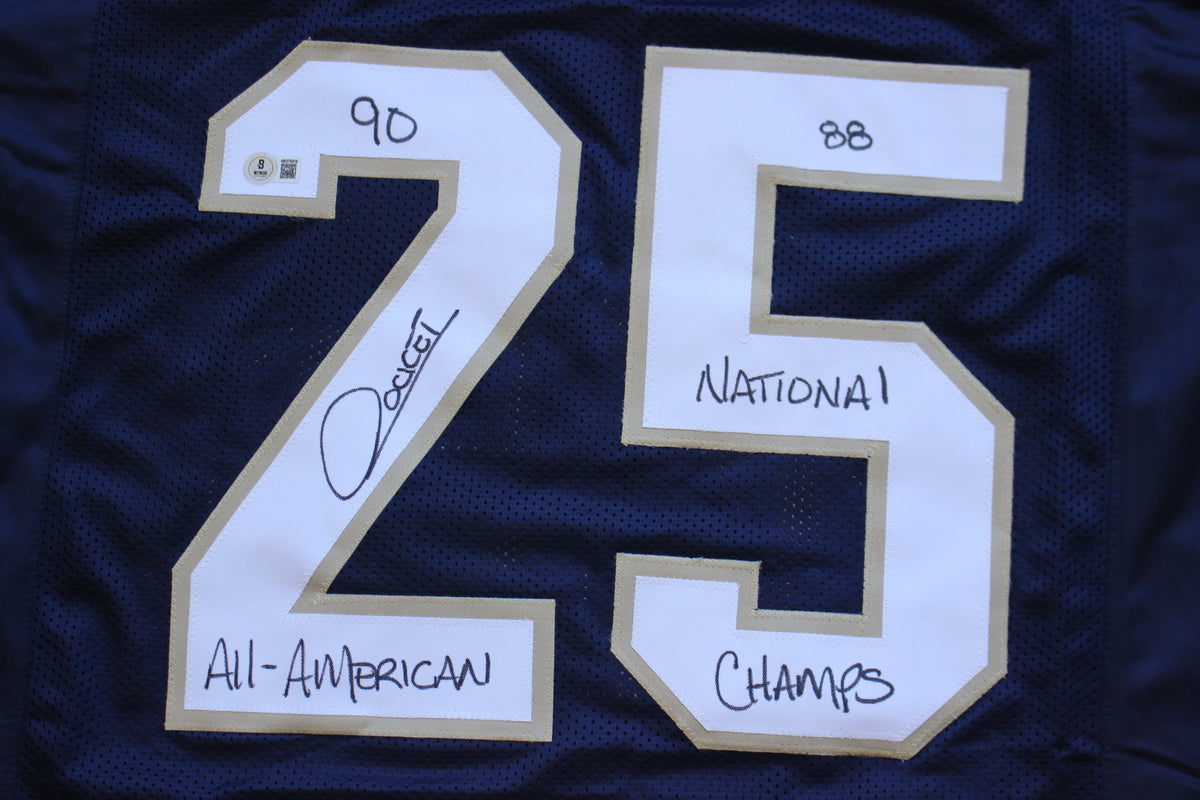 RAGHIB ROCKET ISMAIL NOTRE DAME FIGHTING IRISH SIGNED JERSEY w/90AA 88NC BAS