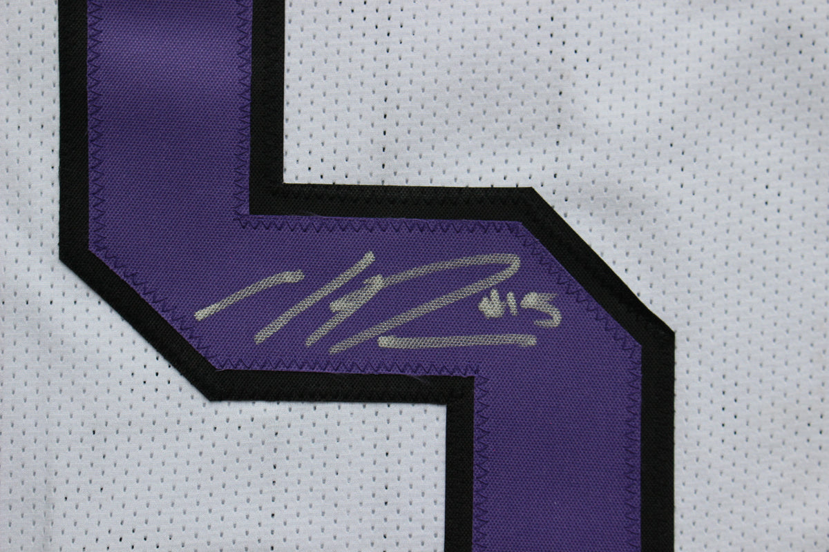 MAX DUGGAN TCU HORNED FROGS SIGNED White JERSEY BAS