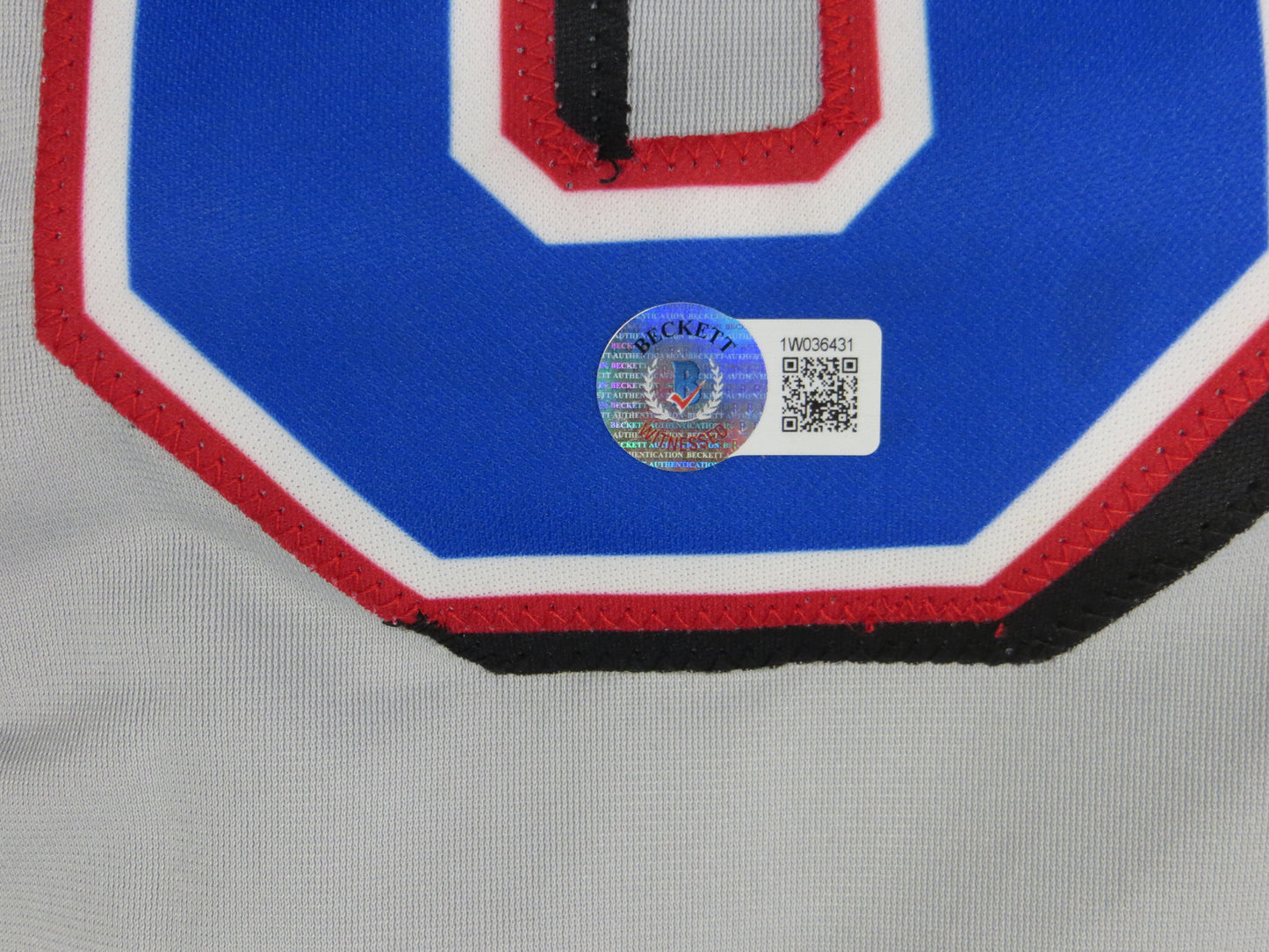 MICHAEL YOUNG TEXAS RANGERS SIGNED GRAY JERSEY size XL BAS COA